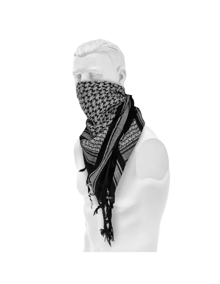 PAÑUELO PALESTINO NEGRO/BLANCO