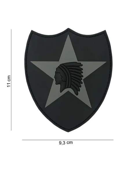 PARCHE PVC 2ND INFANTRI NEGRO 13028