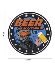 PARCHE PVC BEER IS MY CO-PILOT 9064