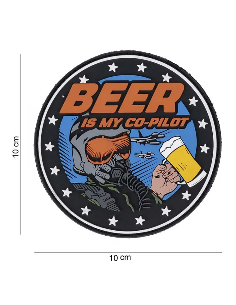 PARCHE PVC BEER IS MY CO-PILOT 9064