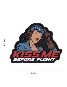 PARCHE PVC KISS ME BERFORE FLIGHT 10102