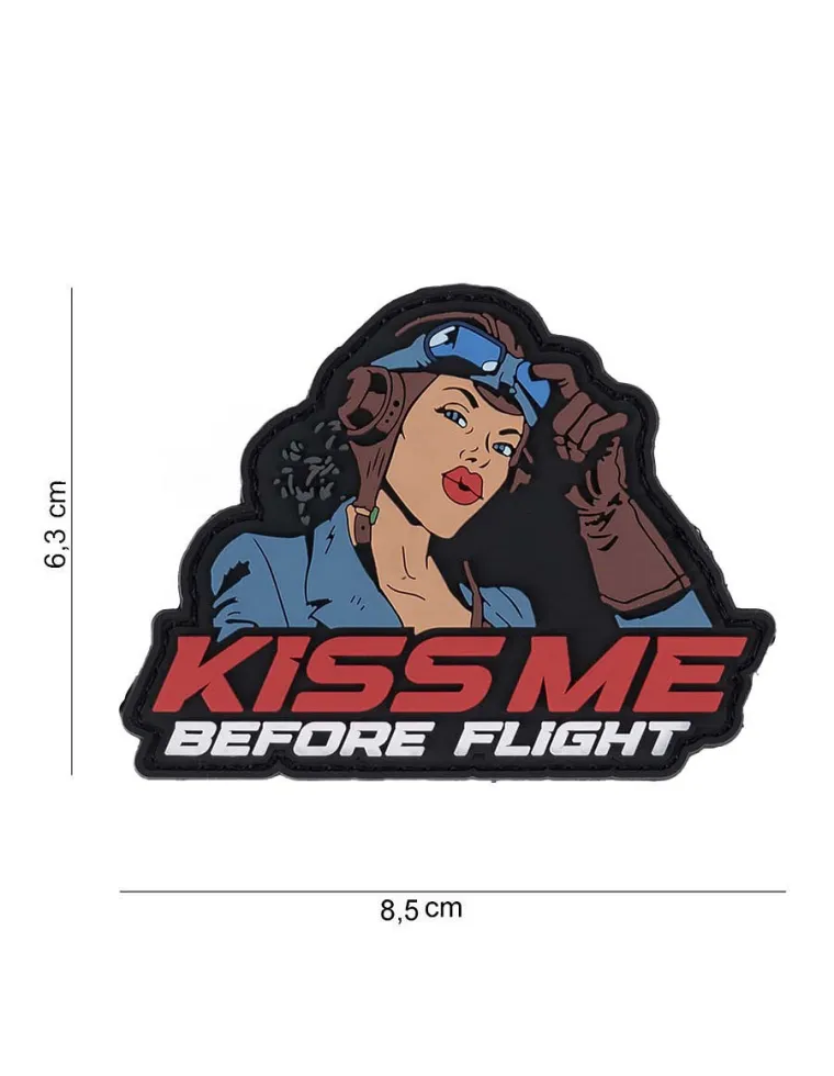 PARCHE PVC KISS ME BERFORE FLIGHT 10102