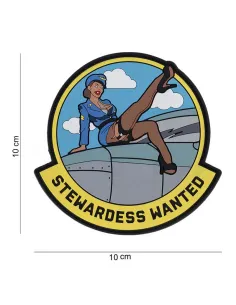 PARCHE PVC STEWARDESS WANTED 10025