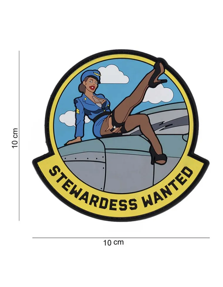 PARCHE PVC STEWARDESS WANTED 10025