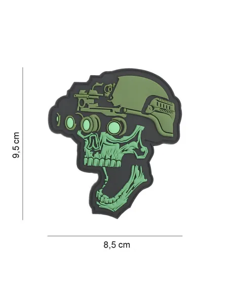 PARCHE FOSTEX PVC NIGH VISION SKULL OD 19043