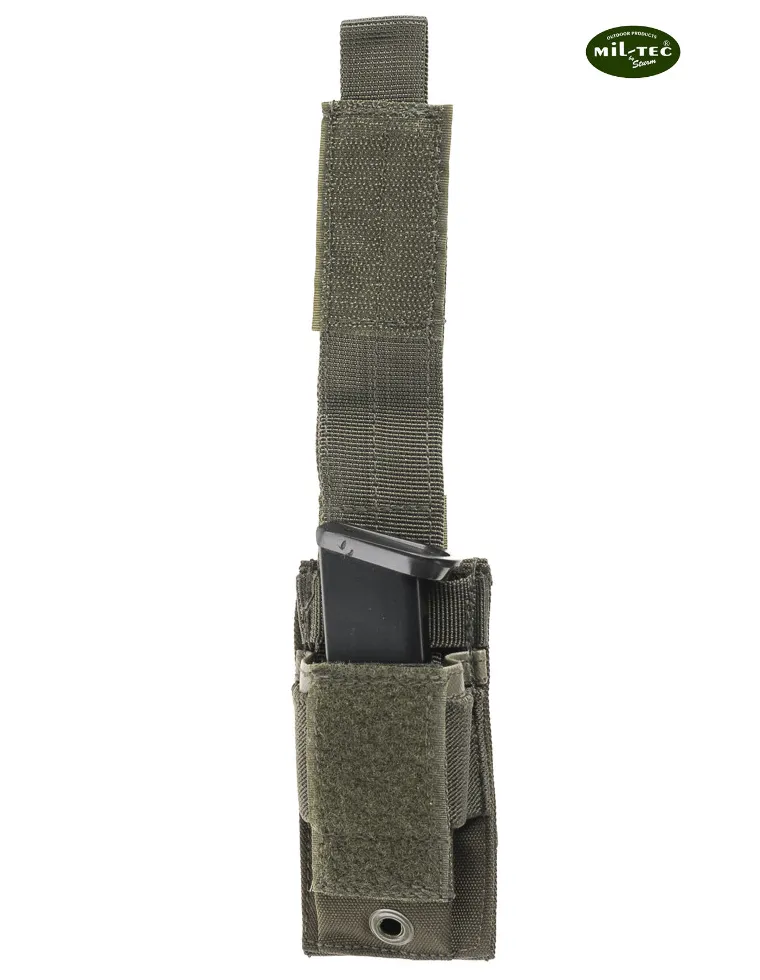 PORTACARGADOR SINGLE PISTOLA MOLLE VERDE