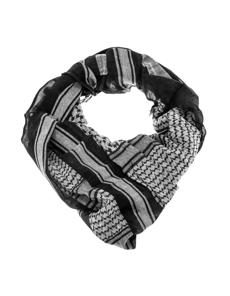 PAÑUELO PALESTINO NEGRO/BLANCO