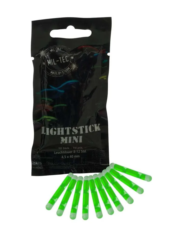 LUZ QUIMICA PESCA 4cm VERDE (PACK 10 uds)