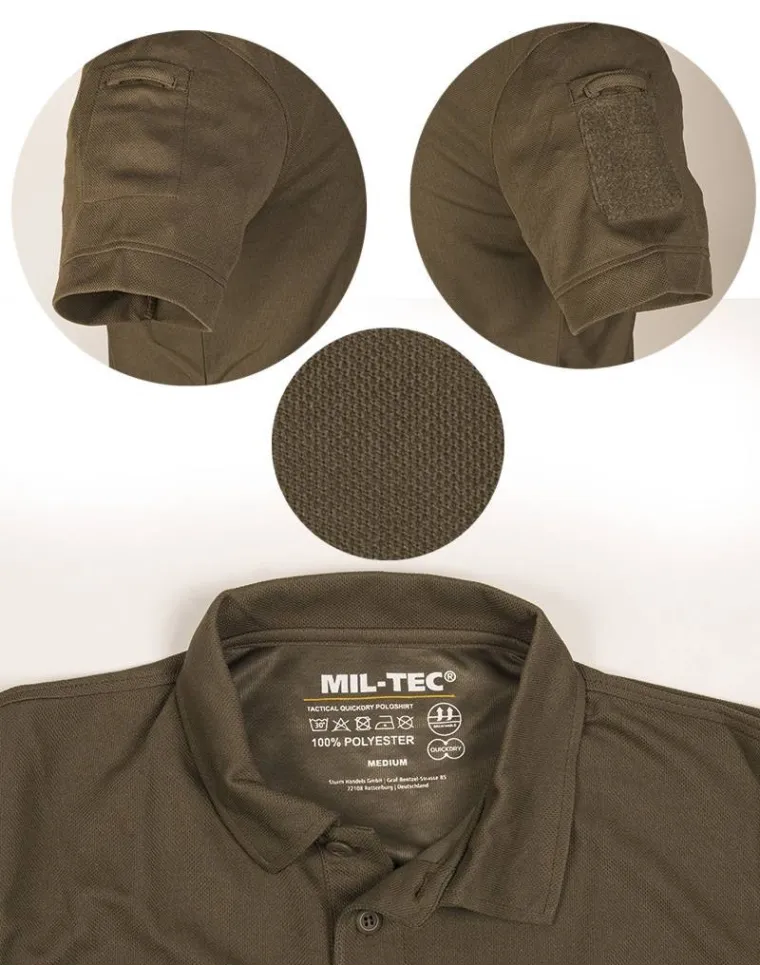 POLO QUICK DRY DARK COYOTE