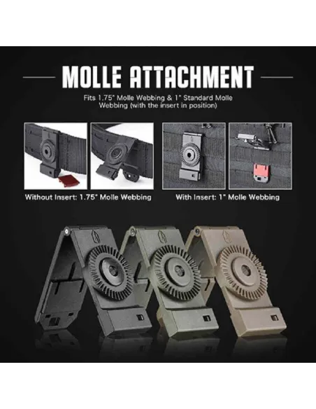 ADAPTADOR MOLLE SINGLE AMOMAX TAN AM-MA02F