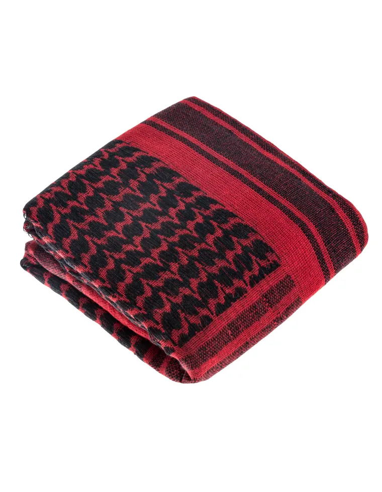 PAÑUELO PALESTINO ROJO/NEGRO