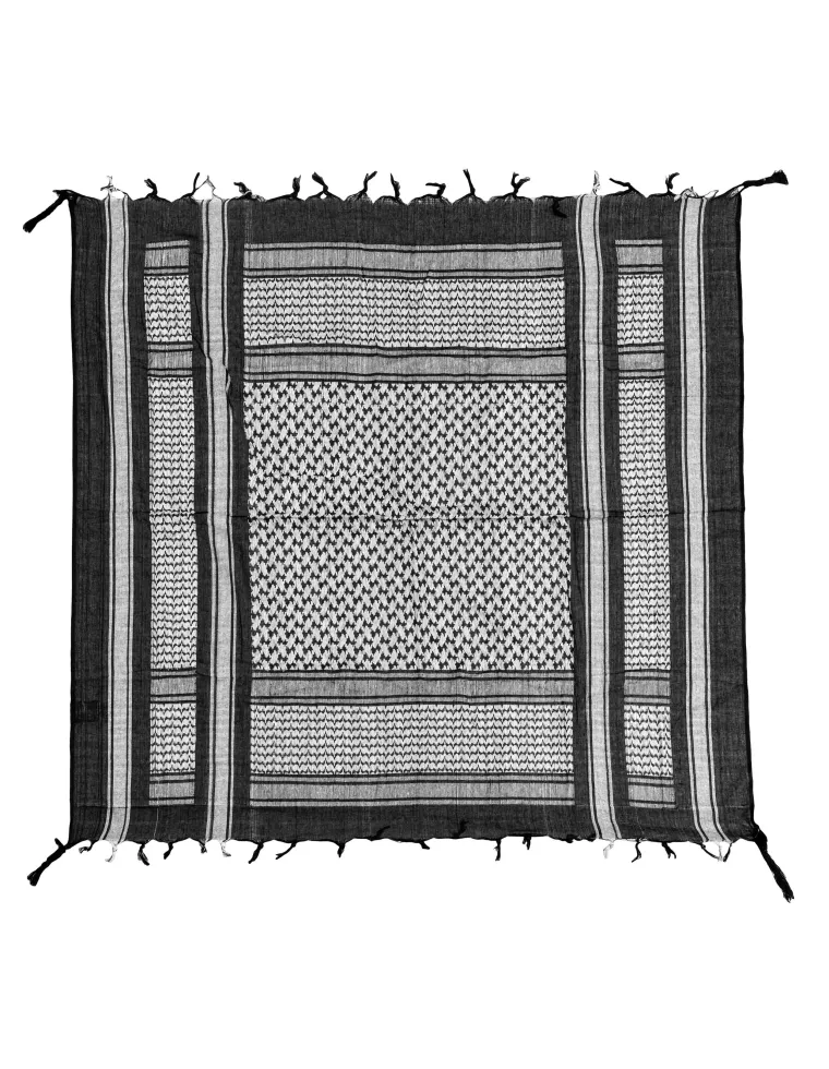 PAÑUELO PALESTINO NEGRO/BLANCO