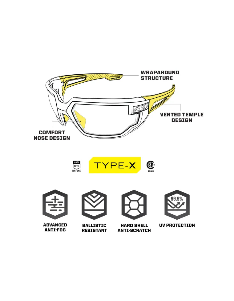 GAFAS BALISTICAS MECHANIX X TRANSPARENTE