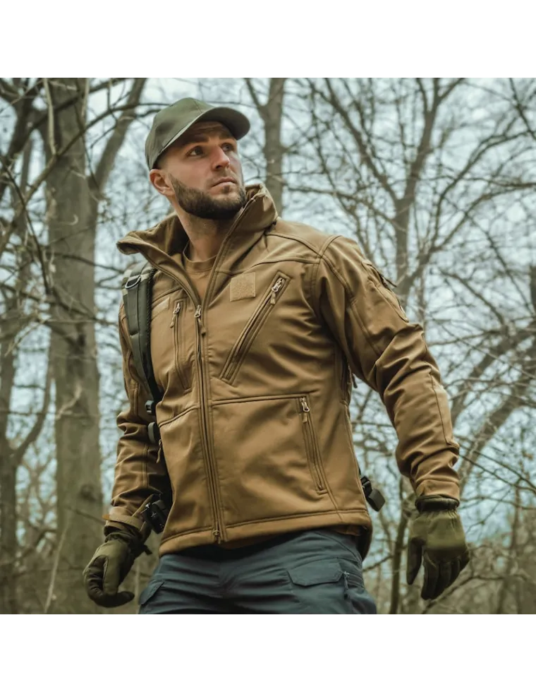 CHAQUETA SOFTSHELL SCU DARK COYOTE