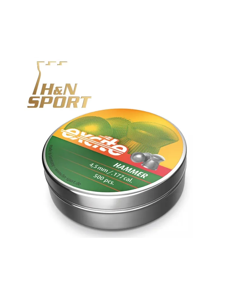 BALINES H&N EXCITE HAMMER 0,51g 4,5mm LATA 500uds