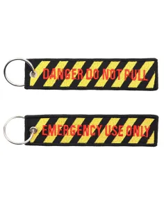 LLAVERO FOSTEX DANGER DO NOT PULL AMARILLO