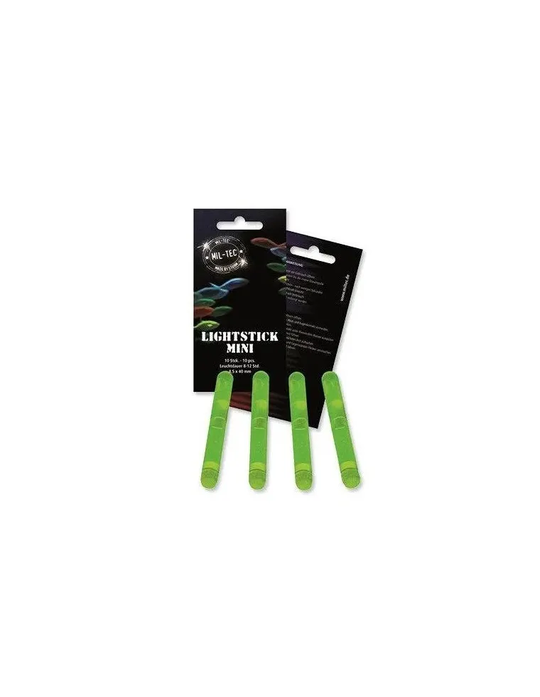 LUZ QUIMICA PESCA 4cm VERDE (PACK 10 uds)