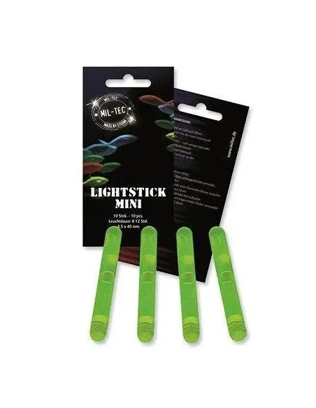 LUZ QUIMICA PESCA 4cm VERDE (PACK 10 uds)