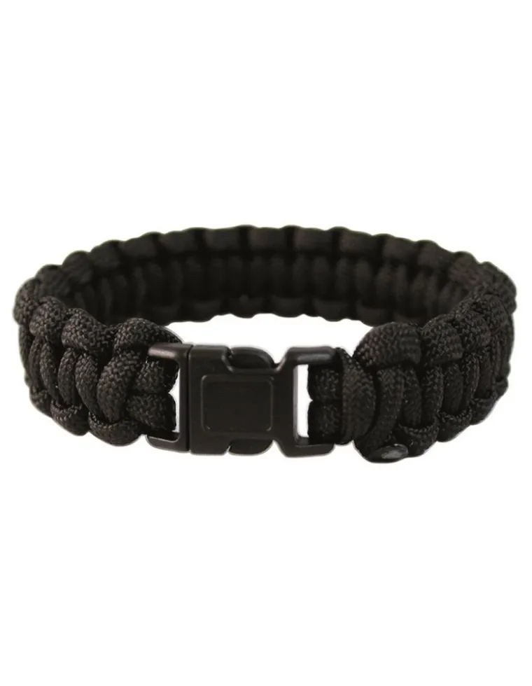PULSERA PARACORD 22mm NEGRO L
