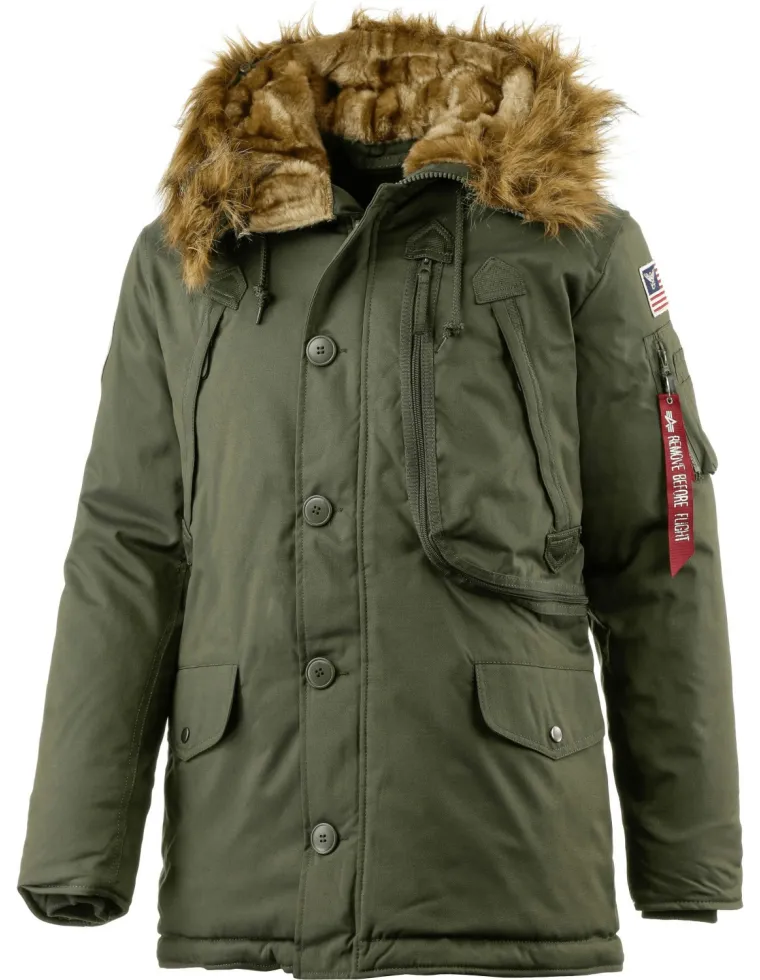 PARKA ALPHA IND. POLAR JACKET VERDE XL
