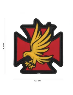 PARCHE 3D PVC AGUILA DE HIERRO ROJA