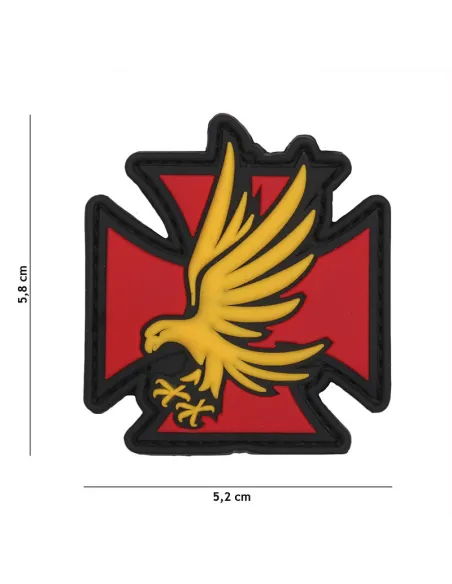 PARCHE 3D PVC AGUILA DE HIERRO ROJA