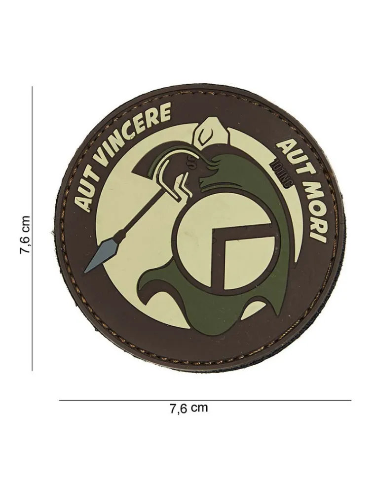 PARCHE 3D PVC ESPARTAN AUT MARRON