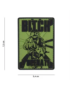 PARCHE 3D PVC BITCH VERDE