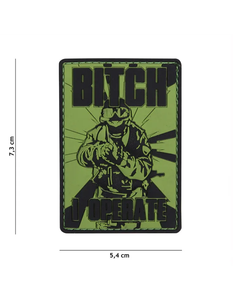 PARCHE 3D PVC BITCH VERDE