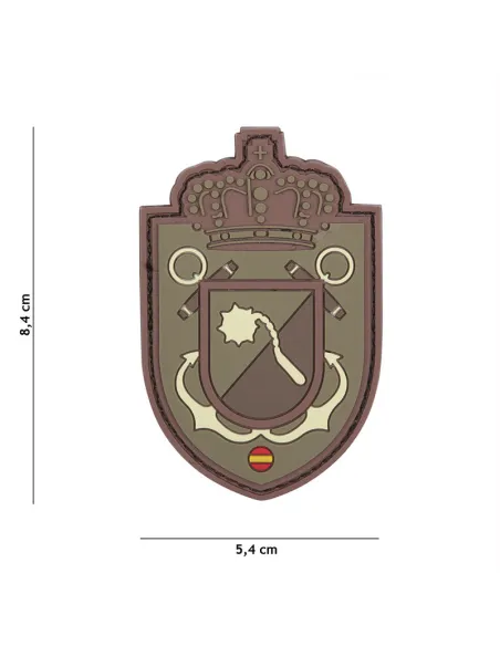 PARCHE PVC ESCUDO UOE MARRON/VERDE