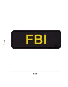 PARCHE PVC FBI NEGRO/AMARILLO