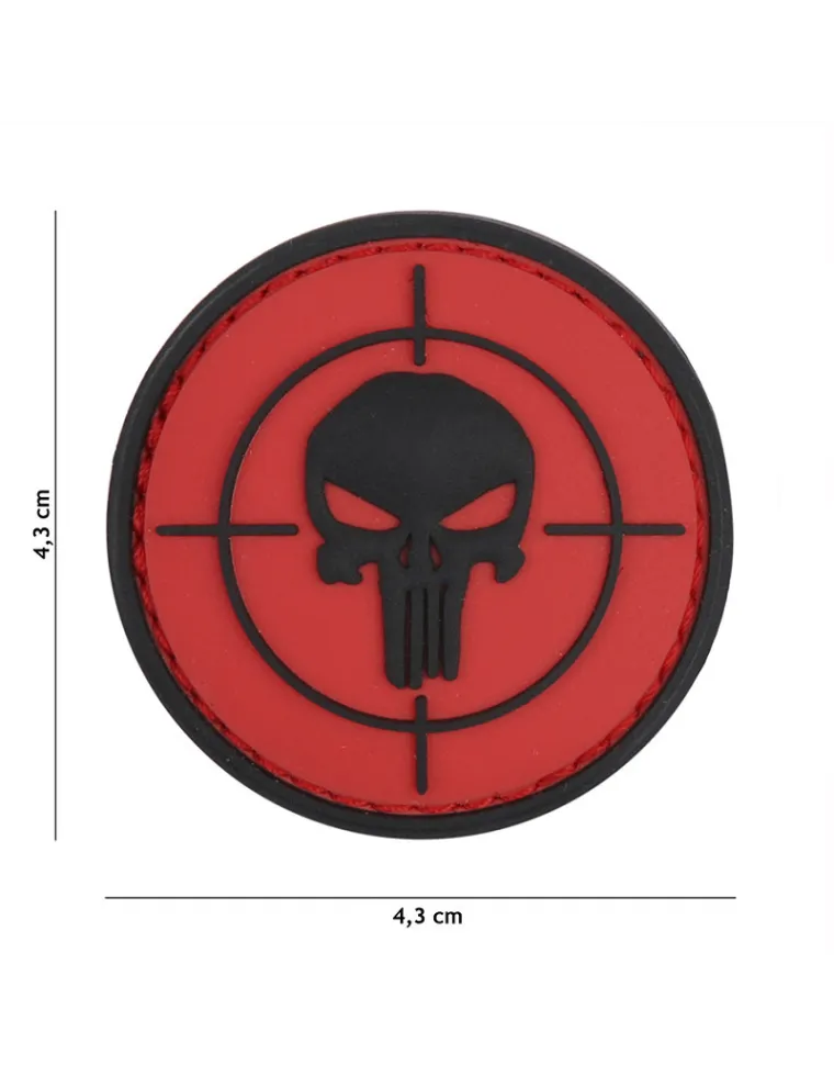 PARCHE PVC PUNISHER MIRA ROJO