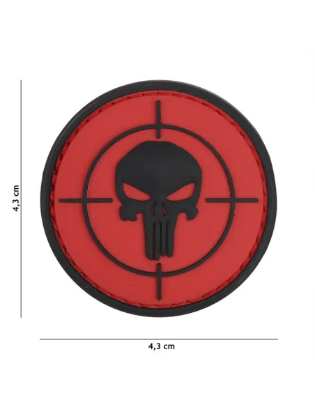 PARCHE PVC PUNISHER MIRA ROJO