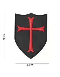PARCHE 3D EL CRUZADO ROJO/NEGRO 10067