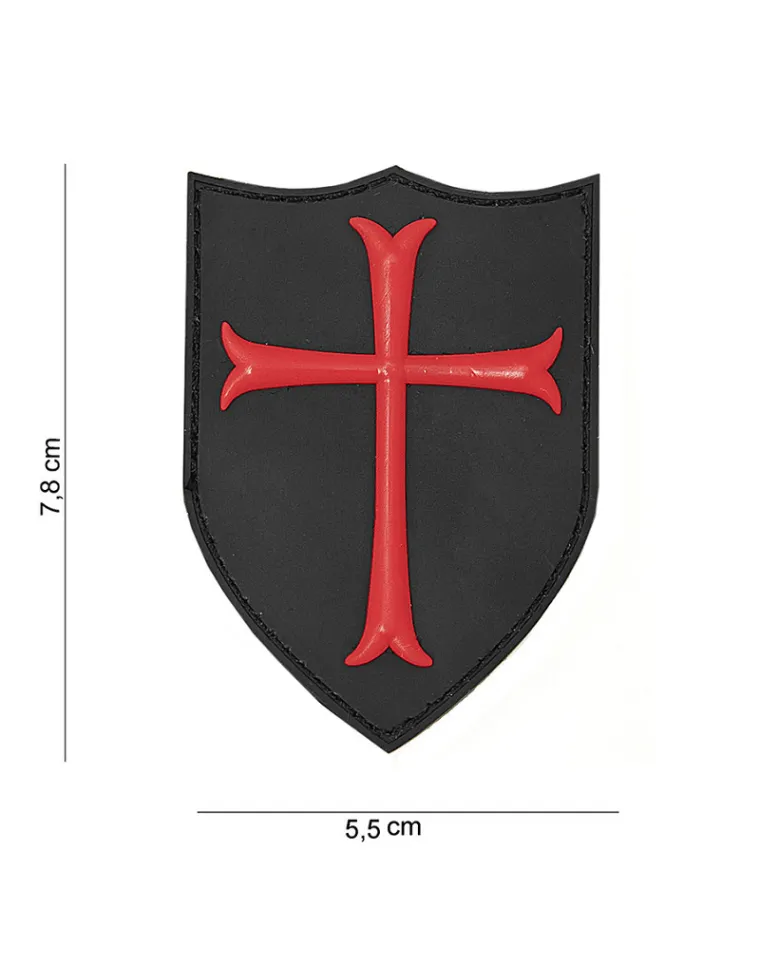 PARCHE 3D EL CRUZADO ROJO/NEGRO 10067