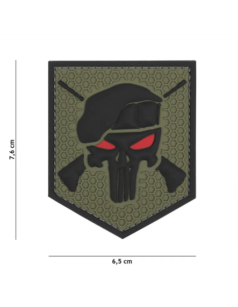 PARCHE 3D COMMANDO PUNISHER VERDE 9012