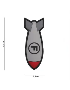 PARCHE 3D BOMBA F BLANCO 11117