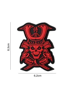 PARCHE 3D SAMURAI CALAVERA ROJO 5091