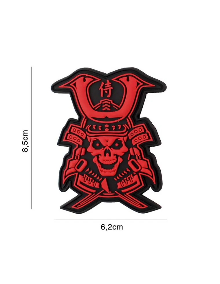 PARCHE 3D SAMURAI CALAVERA ROJO 5091