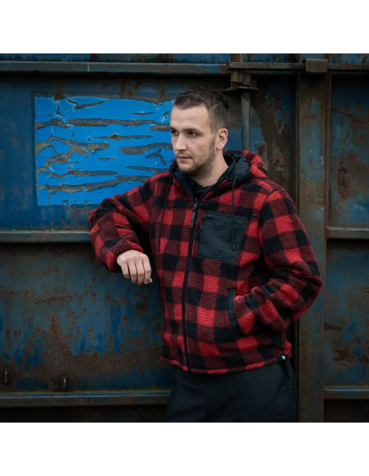 CHAQUETA SHERPA SOFTSHELL REVERSIBLE ROJA