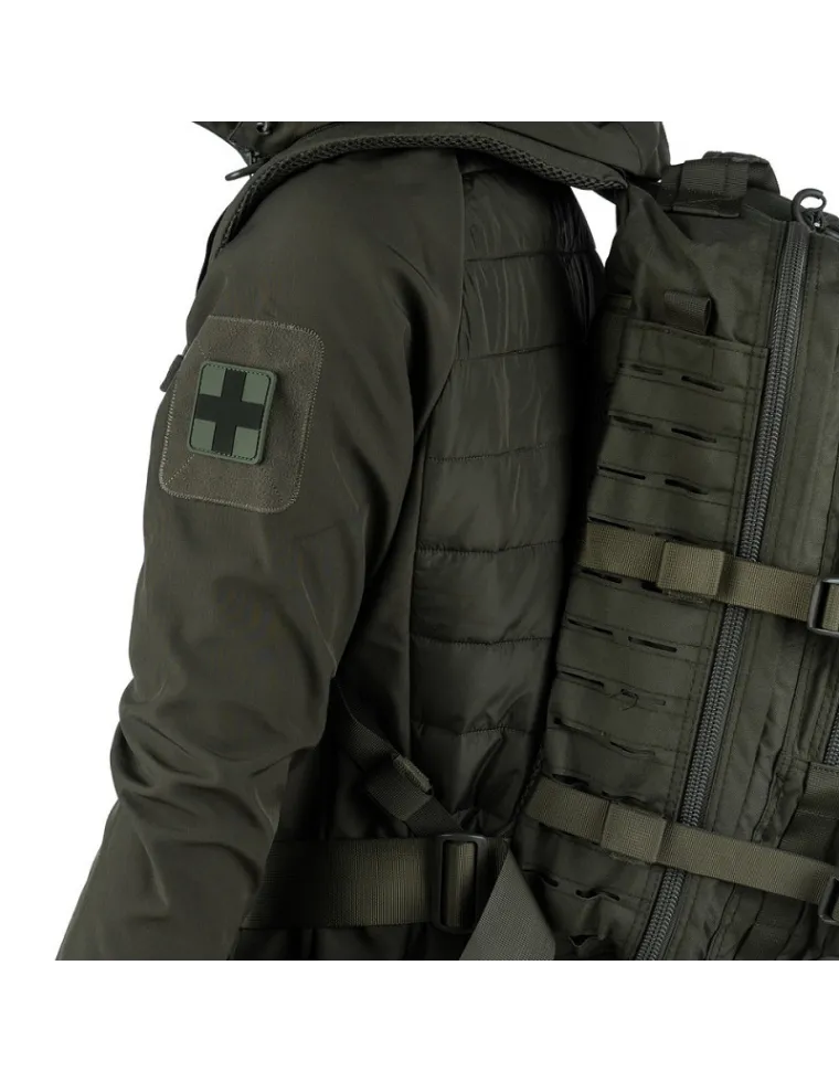 PARCHE PVC NEGRO CRUZ ROJA