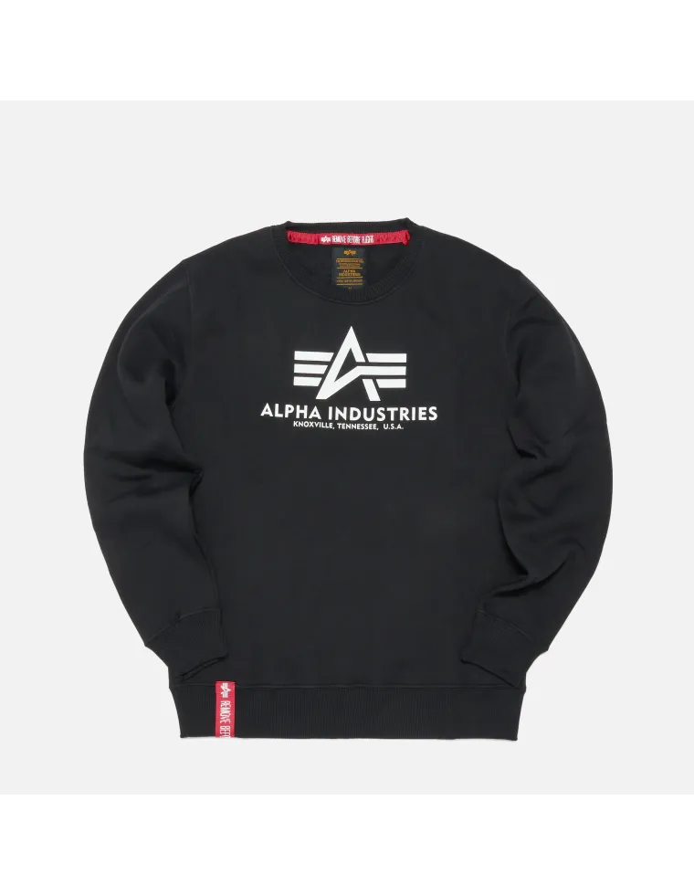 ALPHA IND SUDADERA NEGRA L