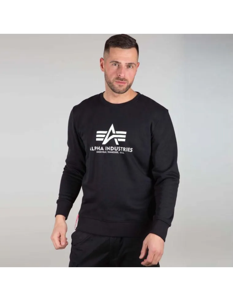 ALPHA IND SUDADERA NEGRA L