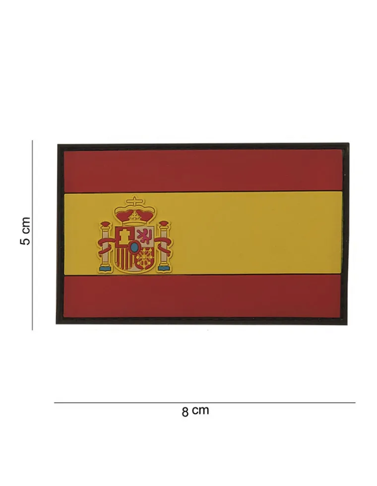 PARCHE PVC 3D BANDERA ESPAÑA 8x5cm