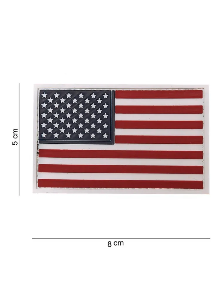 PARCHE PVC BANDERA USA BLANCO