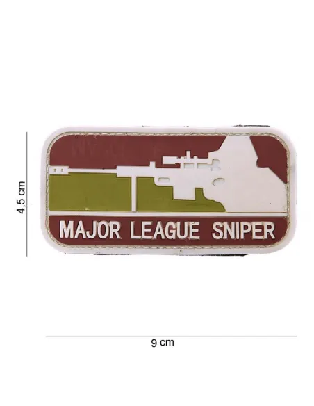 PARCHE PVC MAJOR LEAGUE SNIPER ROJO