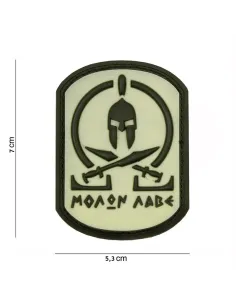 PARCHE PVC MOLON LABE SPARTAN SWAT BLANCO