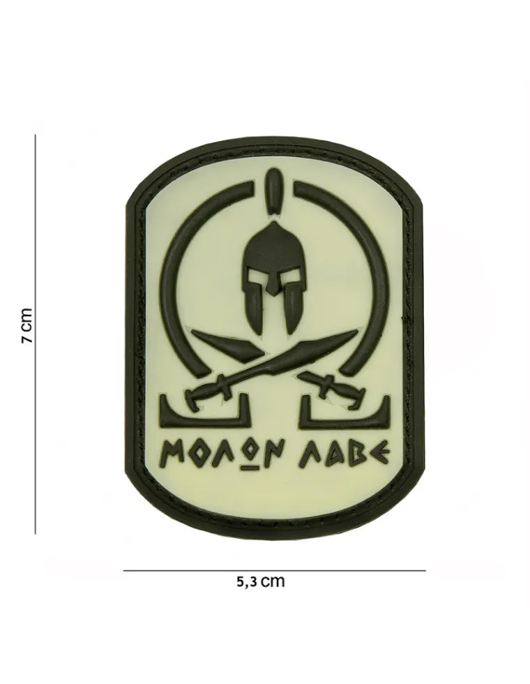 PARCHE PVC MOLON LABE SPARTAN SWAT BLANCO