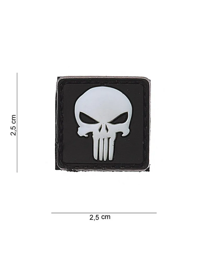 PARCHE PVC PUNISHER BLANCO