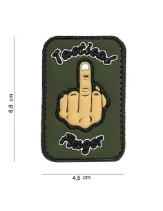 PARCHE PVC TACTICAL FINGER VERDE